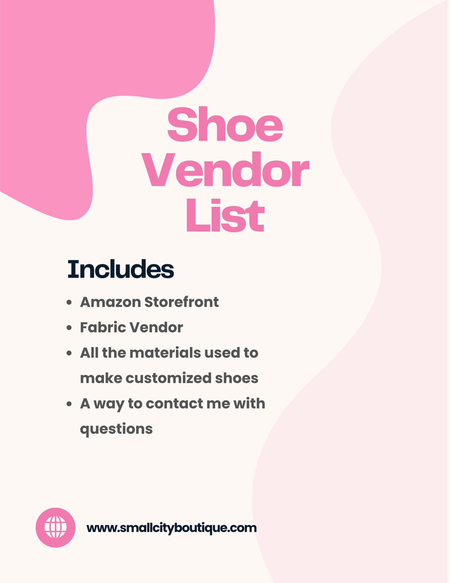 Shoe Vendor And Supply List