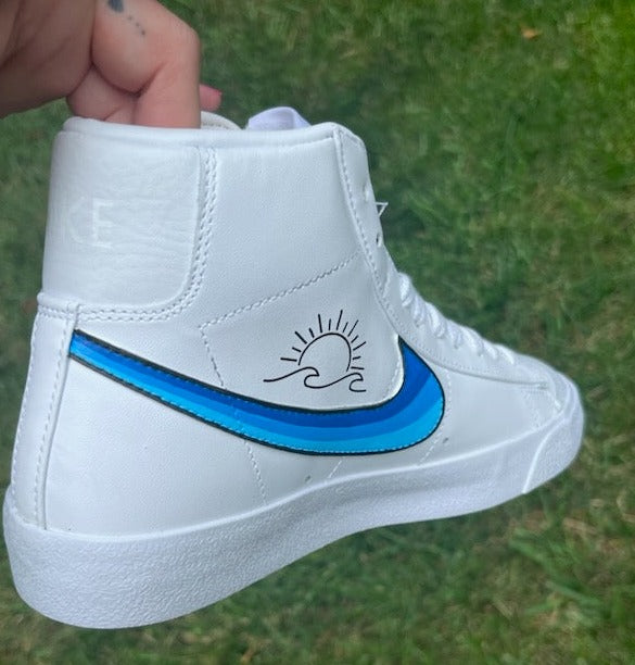 Ocean Custom Nike Blazers