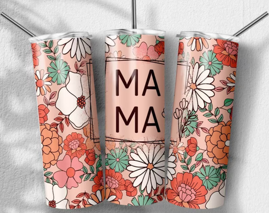 Mama Retro Floral Tumbler