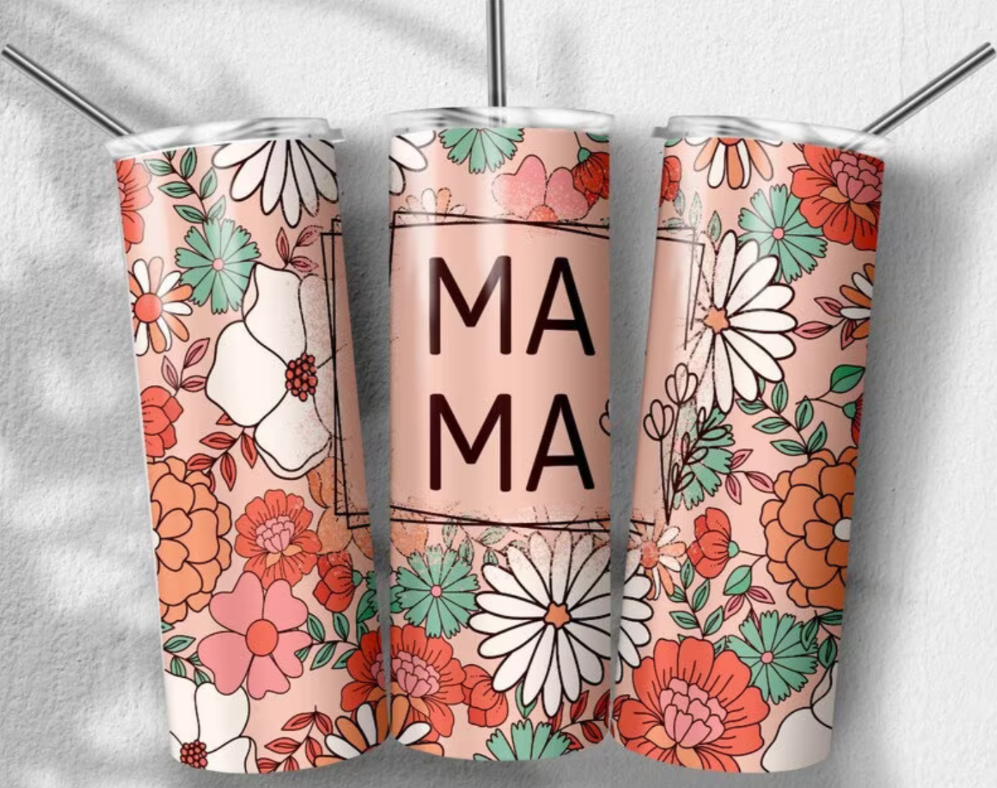 Mama Retro Floral Tumbler
